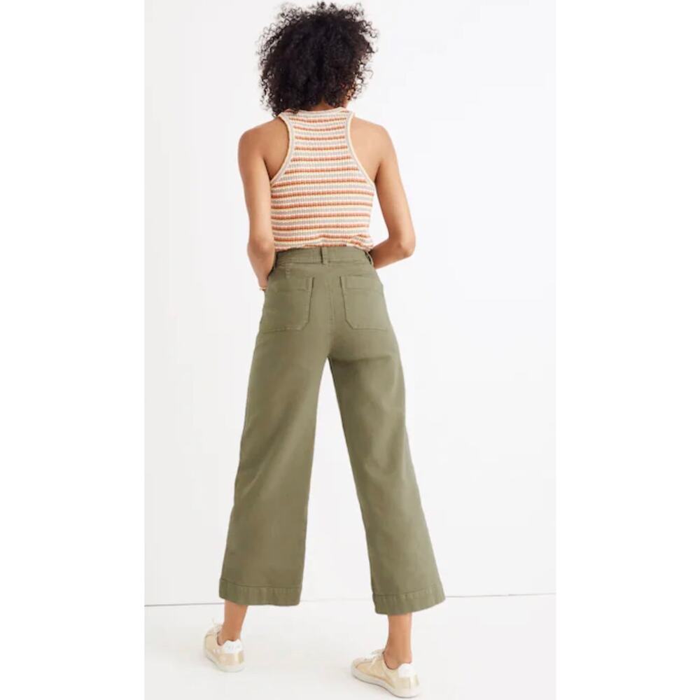 Madewell Emmett Wide-Leg Crop Pants in‎ Surplus Size 31 - Picture 4 of 10